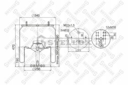 Stellox 90-08813-SX ПНЕВМАТИЧНА ПОДУШКА BPW