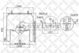 Stellox 90-08813-SX ПНЕВМАТИЧНА ПОДУШКА BPW