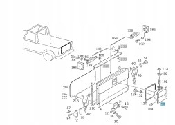 Mercedes-Benz OE A4607400093 РУЧКА ЗАДНЬОЇ КРИШКИ БОРТУ MERCEDES G-CLASS GELÄNDEWAGEN W460 W461 W463