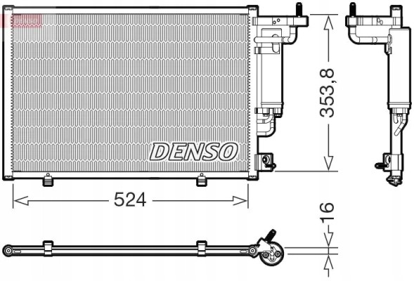 Denso DCN10059 Конденсатор радіатора кондиціонування повітря dcn10059 denso