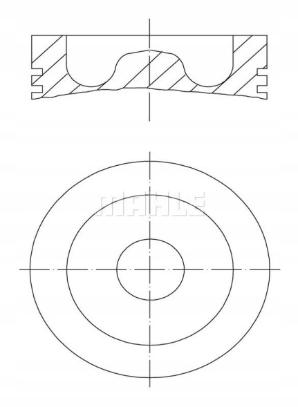 Mahle 061 PI 00129 000 F4b39b_c поршень (ср. 127Мм, з кільцями-3,5) пояс