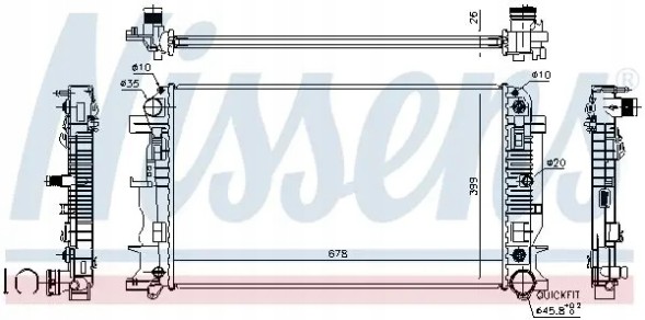 Nissens 67157A Охолоджувач води 67157а nissens mercedes