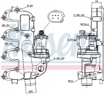Nissens 98234 Клапан егр agr 98234 nissens ford galaxy ii (wa6)