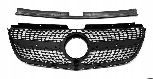 TOPGER KRG-ME-236 XX РЕШІТКА РАДІАТОРА MERCEDES DB VITO W447 16-19 ЧОРНИЙ ГЛЯНЕЦЬ ДІАМАНТ