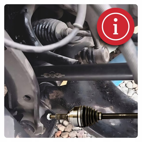 BRV B1714 ПІВВІСЬ ПРАВА RENAULT LAGUNA II 1.9 dCi MANUAL НОВА