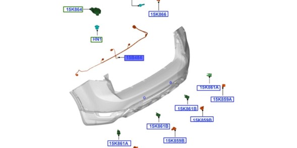 Ford OE 1716826 Джгут датчиків паркування задній Ford Kuga MK1 2008-2012