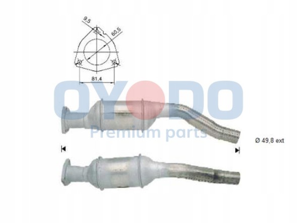 Oyodo 10N0073-OYO Oyodo каталізатор audi vw