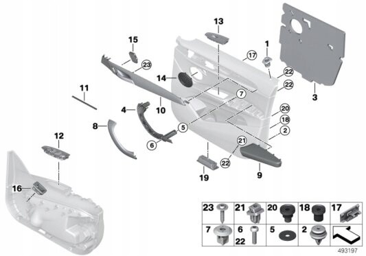 BMW OE Накладка декоративна ліва LANGSSCHLIFF BMW F48 51417399621