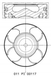 Mahle 011 PI 00117 002 Поршень двигуна 011 pi 00117 002 mahle fiat 500 500л