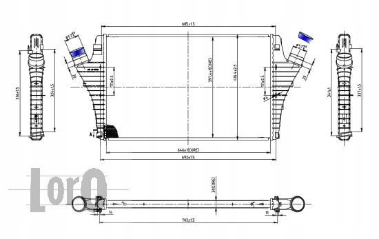 Abakus 037-018-0006 Інтеркулер інтеркулер opel signum vectra c 6302041