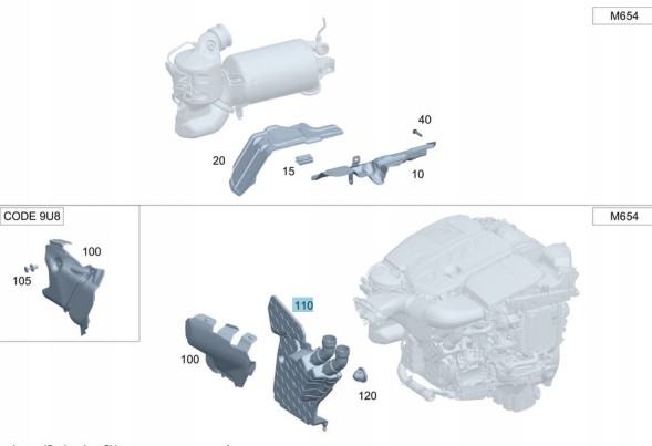 Mercedes-Benz OE A6540108201 РЕЗОНАТОР ПОВІТРЯ КРИШКА ДВИГУНА OM654 MERCEDES БАГАТО МОДЕЛЕЙ