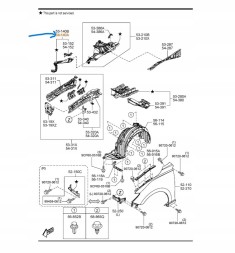 Mazda OE B45A-54-140 передня обшивка