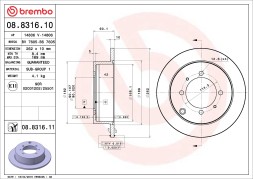 08 8316 10 BREMBO Диск гальмівний