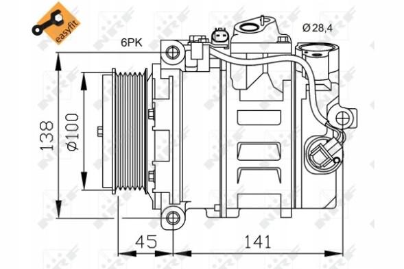 NRF 32256 Nrf компресор кондиціонера mercedes w203/w211 7seu17c