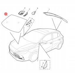 MG OE 11506148 Лобове скло переднє mg 3