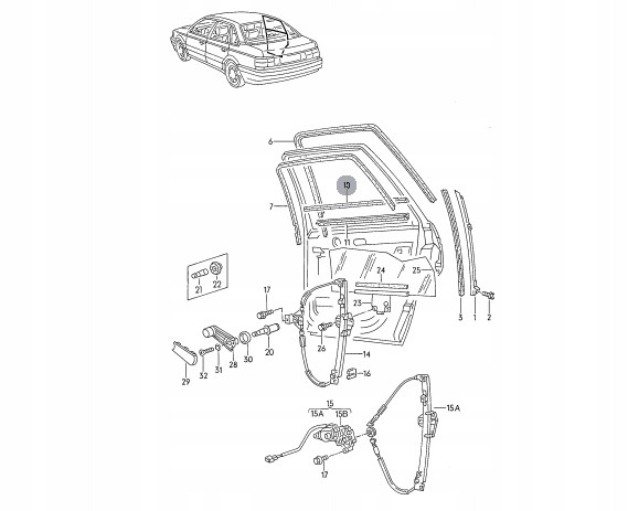 Volkswagen OE 3A5839478 ПРОКЛАДКА СКРЕБКА ЗОВНІШНЯ ЗАДНЯ ПРАВА VW PASSATB4