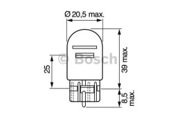1987302252 BOSCH Автолампа 12V 21 5W W21 5W PURE LIGHT