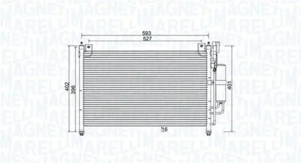 MAGNETI MARELLI 350203989000 Очищувач радіатора кондиціонера 350203989000