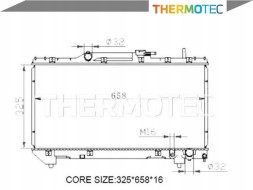 Thermotec PRO/D72003TT THE Охолоджувач двигуна toyota carina e 2.0 04.92-09.97 + асистент зіткнення #34