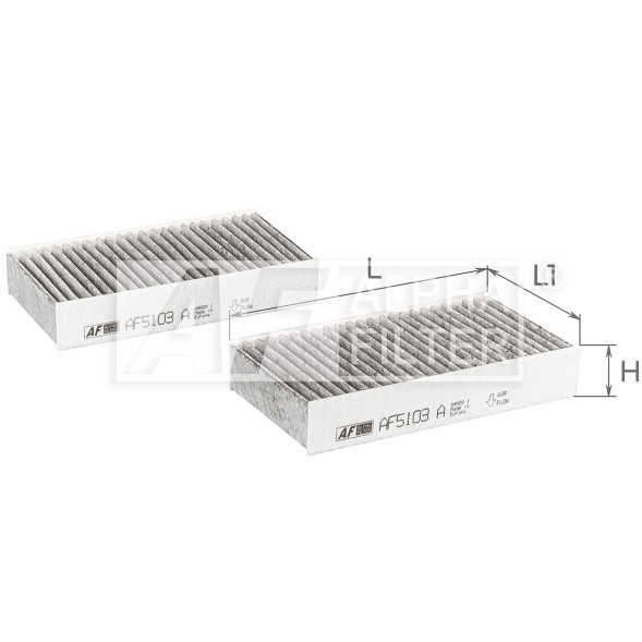 AF5103a 2 ALPHA FILTER Фільтр салону к т 2 шт