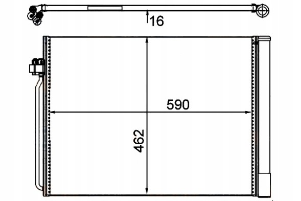 Hella PRO/8FC 351 302-494 HEL Конденсатор кондиціонера bma x5 x6 e70 71 07- hella + асистент зіткнення #34