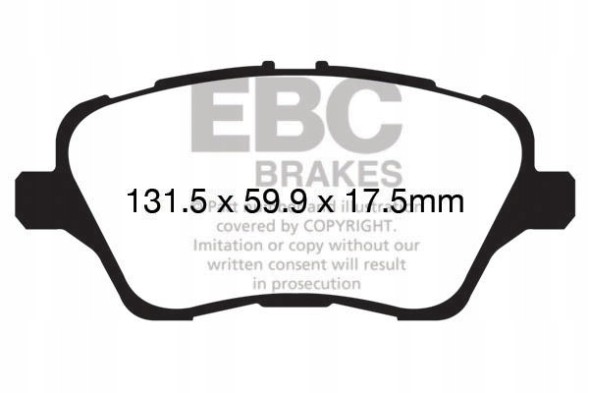 EBC DP42149R Dp42149r гальмівні колодки yellowstuff ebc гальма ford fiesta mk7 fiesta mk8