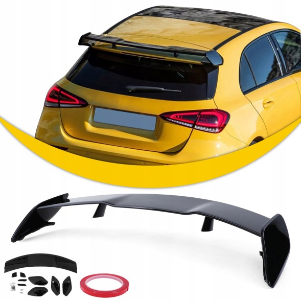 Китай Spoiler Lotka Mercedes W177 Спойлер на кришку багажника Mercedes W177 A35 A45 Style Benz Чорний Глянець Накладка AMG