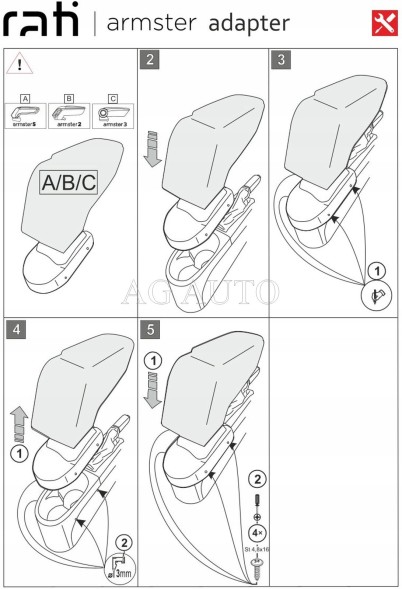 Rati V05023A Підлокітник Armster 3, Opel Corsa E, 2014-2019, тканина