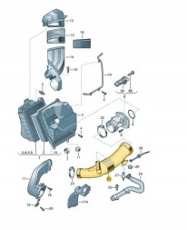 QP 06B129627AB / QP ТРУБА ПОВІТРОЗАБІТНИКА AUDI A4 B6 B7 2.0 ALT