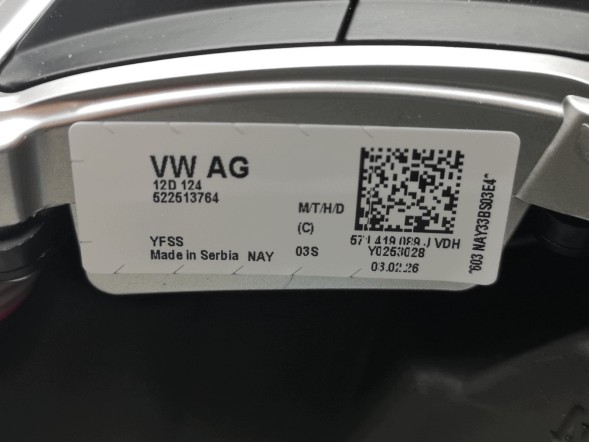 Volkswagen OE 571419089J, DWP544122OE Багатофункціональне шкіряне кермо для VW Tayron T-Roc Tiguan III 571419089J VDH