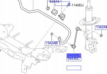 OEM З'єднувач стабілізатора лівий+правий для KIA VENGA 2011-2019 548301P000, 548401P000