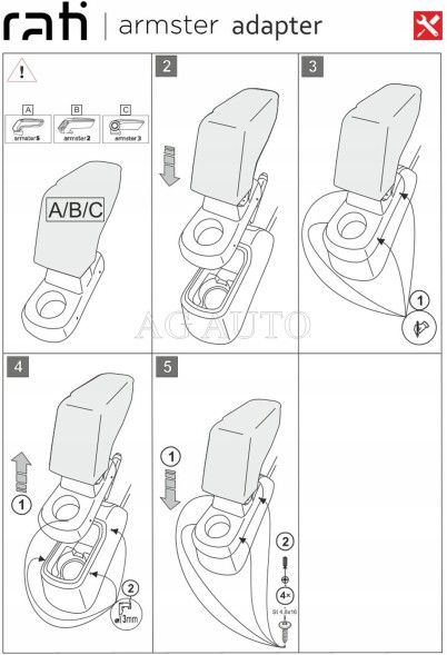 Rati 59.V05167A Підлокітник призначений для Citroen C4 Cactus, 2014-2020, Armster 3