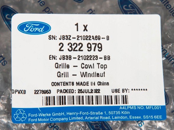 Ford OE JB3B-2102223-BB ЛІВА ПАНЕЛЬ ПЕРЕДНИЙ RANGER 19-