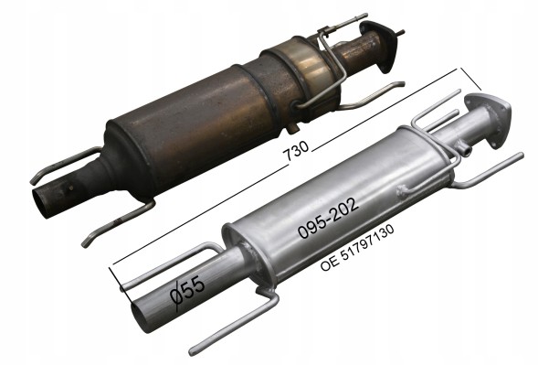 CHINA ALFA ROMEO 159_95-202_ANTPOL Alfa romeo 159 1.9 2.4 jtd 85-88-100-154kw dpf fap глушник замінник