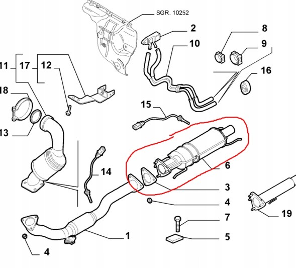 CHINA ALFA ROMEO 159_95-202_ANTPOL Alfa romeo 159 1.9 2.4 jtd 85-88-100-154kw dpf fap глушник замінник