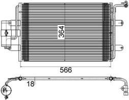 AC 180 000S MAHLE ORIGINAL Радіатор кондиціонера