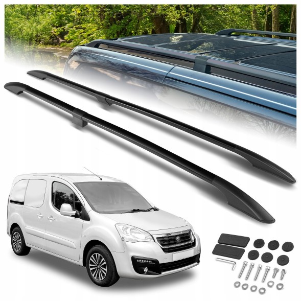CHROMEMASTER OM-RR-D0033B-002 Багажник на дах рейлінги для PEUGEOT PARTNER II 2008-2018 SHORT | КОРОТКИЙ