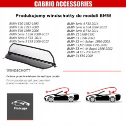 Cabrio Pietryga WTP00042-97 Захист від вітру Cabrio Pietryga BMW E46 1999-2006