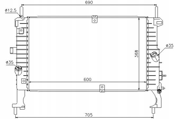 Nissens PRO/63092 NIS Охолоджувач двигуна opel meriva a 1.3d/1.7d 09.03-05 + асистент зіткнення #34