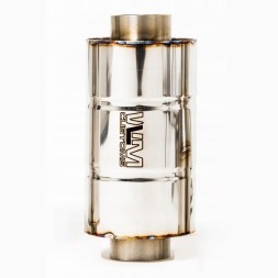 WLM Customs WLM-MUF-115-OKx250 Спортивний глушник Through WLM 115 мм круглий, довжина 250 мм, нержавіюча сталь INOX