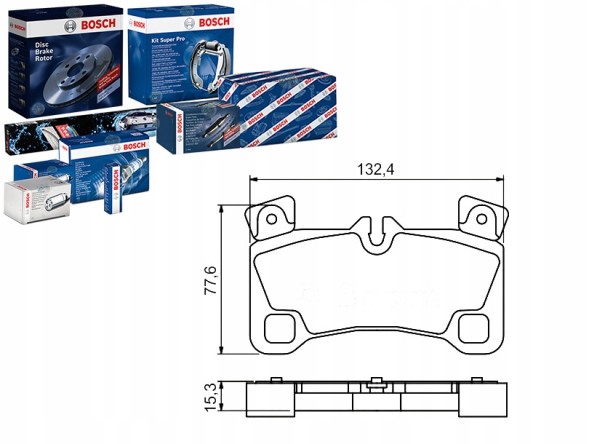 Bosch 0 986 494 205 BOS/ZS Гальмівні колодки vw touareg 02- q7 cayenne bos