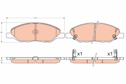 GDB3577 TRW Комплект гальмівних колодок дискові