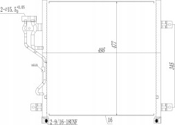 Hart 619 486 Радіатор кондиціонера - jeep cherokee kj - 2.5 2.8 crd