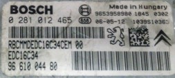 PSA 0281012465 9661004480 BEZ IMMO przygotowany w SDK Блок керування двигуном 0281012465 9661004480 БЕЗ IMMO