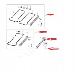 Mopar 68661146AA_68661147AA_05048029AC_05048030AD_KIT КОМПЛЕКТ РОЗПОДІЛЬЧИХ ВАЛІВ, КОРОМИСЛА, ШТОВХАЧІВ 3.6 V6 PENTASTAR ERC JEEP DODGE