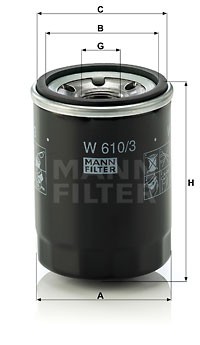 W 610 3 MANN FILTER Фільтр мастил