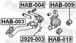 HAB 009 FEBEST Сайлентблок