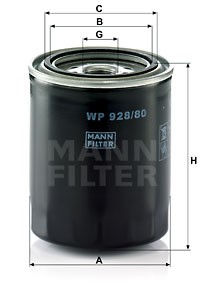 WP 928 80 MANN FILTER Фільтр оливи