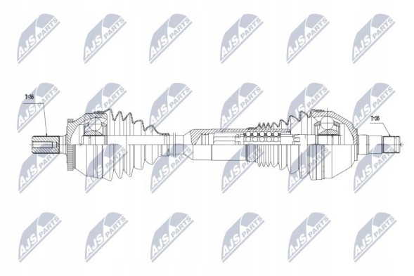 NTY NPW-VV-017 Nty npw-vv-017 привідний вал