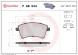 P68044 BREMBO Комплект гальмівних колодок з 4 шт дисків